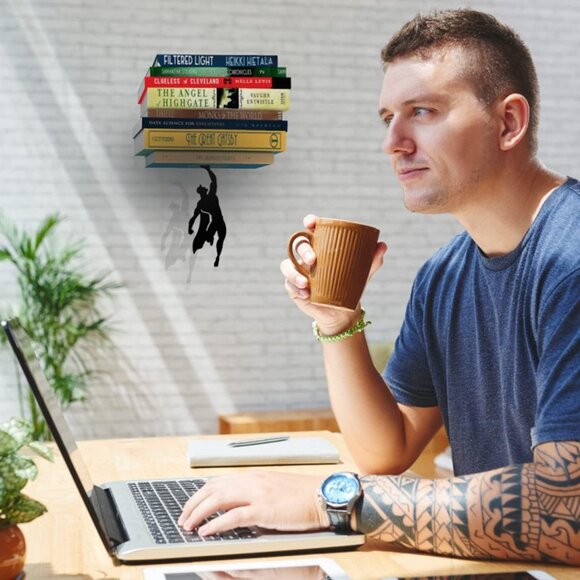 Floating Bookshelf for Kids, Invisible Metal Book Shelf, Wall Decore Bookshelf f - Picture 2 of 9